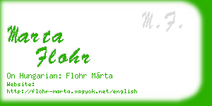 marta flohr business card